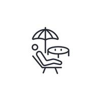 Relax icon. .Editable stroke.linear style sign for use web design,logo.Symbol illustration. vector