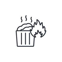 pollution icon. .Editable stroke.linear style sign for use web design,logo.Symbol illustration. vector