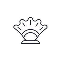 seashell icon. .Editable stroke.linear style sign for use web design,logo.Symbol illustration. vector