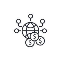 circular economy icon. .Editable stroke.linear style sign for use web design,logo.Symbol illustration. vector