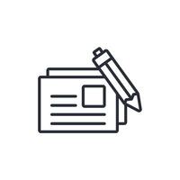 Pen icon. .Editable stroke.linear style sign for use web design,logo.Symbol illustration. vector