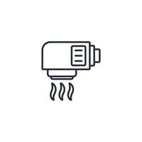 Hand dryer icon. .Editable stroke.linear style sign for use web design,logo.Symbol illustration. vector