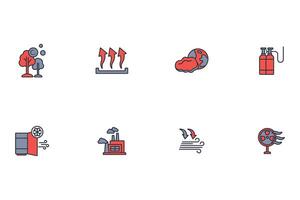 Air icon set..Editable stroke.linear style sign for use web design,logo.Symbol illustration. vector