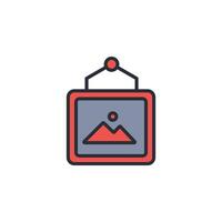 Painting icon. .Editable stroke.linear style sign for use web design,logo.Symbol illustration. vector