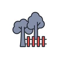 garden icon. .Editable stroke.linear style sign for use web design,logo.Symbol illustration. vector