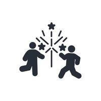 new year icon. .Editable stroke.linear style sign for use web design,logo.Symbol illustration. vector