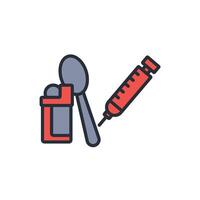 drug paraphernalia icon. .Editable stroke.linear style sign for use web design,logo.Symbol illustration. vector