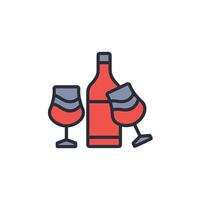 alcohol icon. .Editable stroke.linear style sign for use web design,logo.Symbol illustration. vector