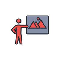 view icon. .Editable stroke.linear style sign for use web design,logo.Symbol illustration. vector