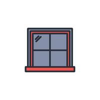 Window icon. .Editable stroke.linear style sign for use web design,logo.Symbol illustration. vector