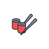 Sushi icon. .Editable stroke.linear style sign for use web design,logo.Symbol illustration. vector