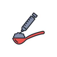 heroin icon. .Editable stroke.linear style sign for use web design,logo.Symbol illustration. vector