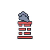 Chimney icon. .Editable stroke.linear style sign for use web design,logo.Symbol illustration. vector