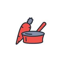 Soup icon. .Editable stroke.linear style sign for use web design,logo.Symbol illustration. vector