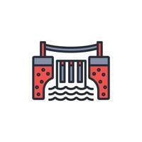 Waterfall icon. .Editable stroke.linear style sign for use web design,logo.Symbol illustration. vector