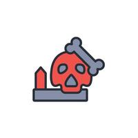 Death icon. .Editable stroke.linear style sign for use web design,logo.Symbol illustration. vector