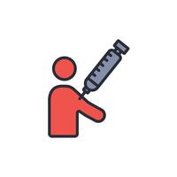 injection icon. .Editable stroke.linear style sign for use web design,logo.Symbol illustration. vector