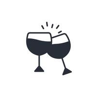 cheers icon. .Editable stroke.linear style sign for use web design,logo.Symbol illustration. vector