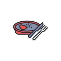 meal icon. .Editable stroke.linear style sign for use web design,logo.Symbol illustration. vector