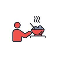Eat icon. .Editable stroke.linear style sign for use web design,logo.Symbol illustration. vector