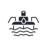 oil platform icon. .Editable stroke.linear style sign for use web design,logo.Symbol illustration. vector