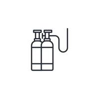 oxygen bottle icon. .Editable stroke.linear style sign for use web design,logo.Symbol illustration. vector
