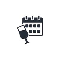 Save The Date icon. .Editable stroke.linear style sign for use web design,logo.Symbol illustration. vector