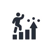 personal growth icon. .Editable stroke.linear style sign for use web design,logo.Symbol illustration. vector