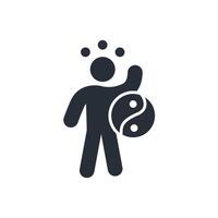 Yoga icon. .Editable stroke.linear style sign for use web design,logo.Symbol illustration. vector