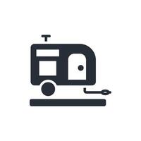 Caravan icon. .Editable stroke.linear style sign for use web design,logo.Symbol illustration. vector