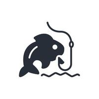 Fishing icon. .Editable stroke.linear style sign for use web design,logo.Symbol illustration. vector