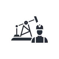 petroleum engineer icon. .Editable stroke.linear style sign for use web design,logo.Symbol illustration. vector