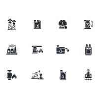 Oil and Gas icon set..Editable stroke.linear style sign for use web design,logo.Symbol illustration. vector