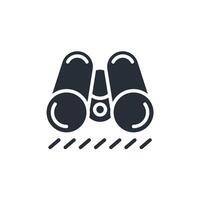 binoculars icon. .Editable stroke.linear style sign for use web design,logo.Symbol illustration. vector