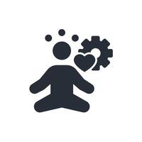 Stress Management icon. .Editable stroke.linear style sign for use web design,logo.Symbol illustration. vector