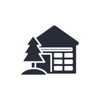 Cabin icon. .Editable stroke.linear style sign for use web design,logo.Symbol illustration. vector