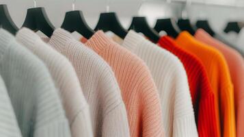 Colorful Shirts Displayed in a Retail Store During Daylight photo