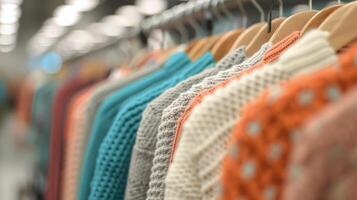 Colorful Shirts Displayed in a Retail Store During Daylight photo
