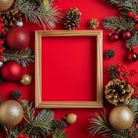 Christmas Decorations on White Background photo