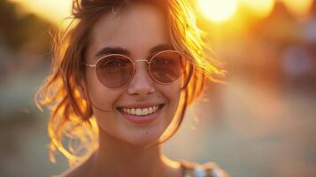 Person Wearing Sunglasses Close Up photo