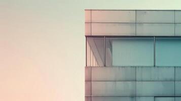 Modern Building Interior With Geometric Shapes photo