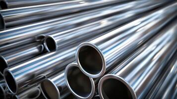 Stack of Steel Pipes photo