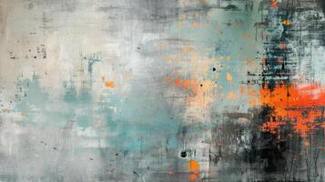 Abstract Colorful Artwork Featuring Shades of Blue, Gray, and Orange in Modern Style photo
