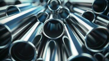 Array of Metal Pipes photo