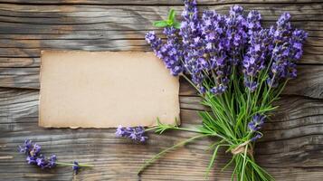 Lavender Flowers Beside Paper photo