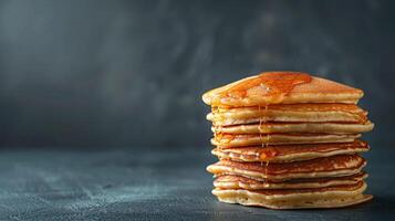 Stack of Pancakes on Table photo