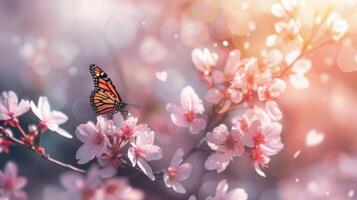 Butterfly Sitting on Flower photo