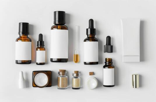 Assorted Collection of Bottles of Varying Sizes and Shapes photo