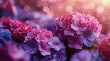Cluster of Flowers on Table photo