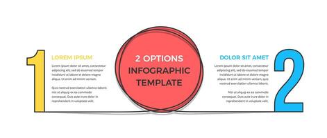 Infographic template with 2 options with place for your text vector